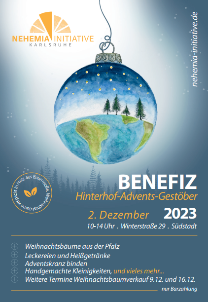 Benefiz Weihnachtsbaumverkauf mit Hinterhof-Advents-Gestöber
