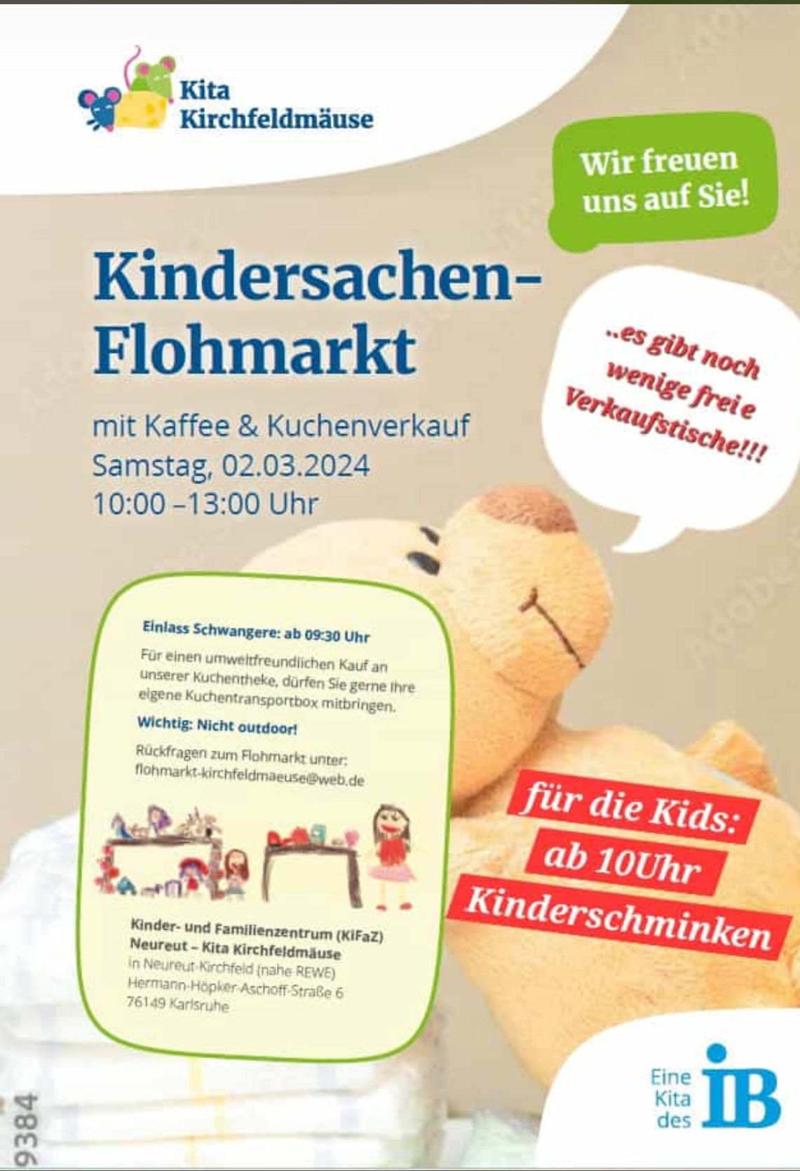 Kindersachenflohmarkt Kita Kirchfeldmäuse | Neureut