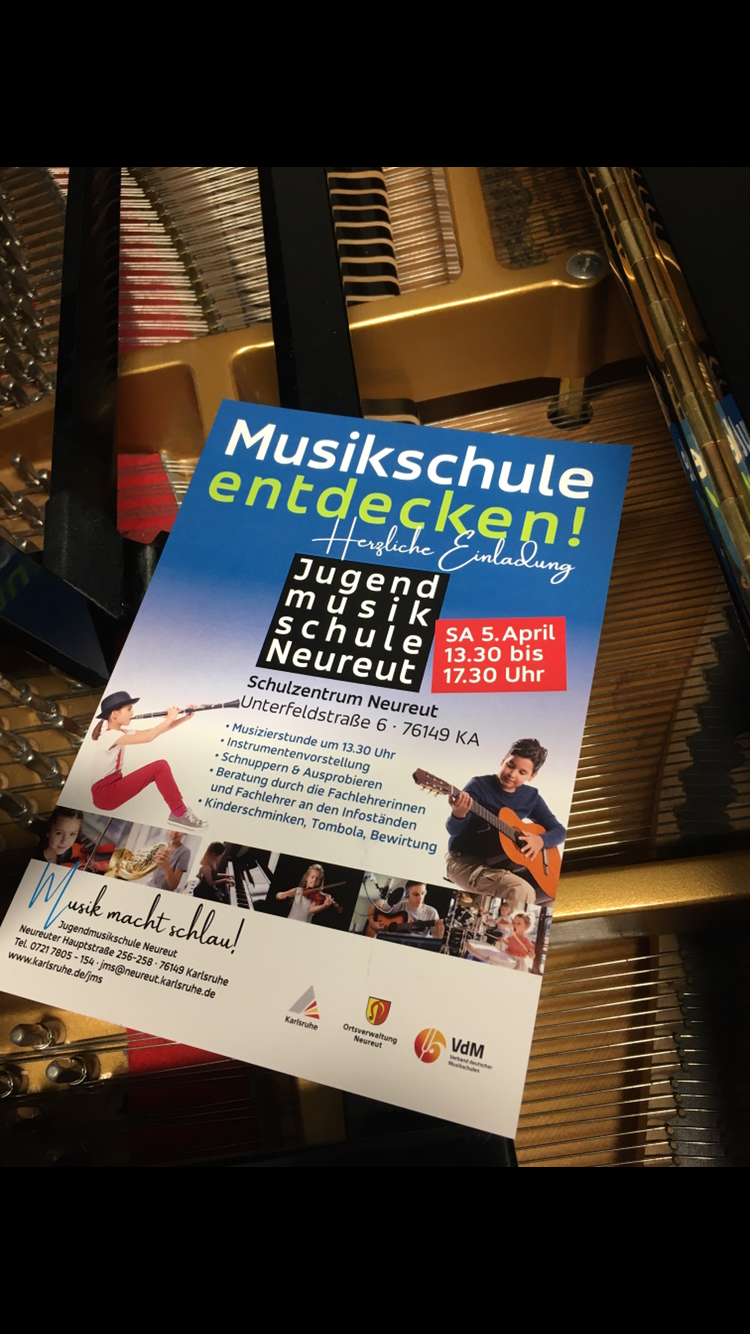 Musikschule entdecken! Infonachmittag der Jugendmusikschule Neureut